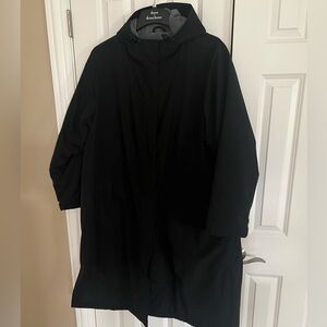 Lands' End Women's Black Stadium Squall long Jacket 3X